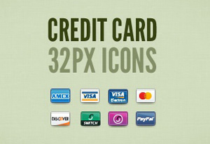 Иконки кредитных карт для страниц оплаты шаблонов интернет-магазинов